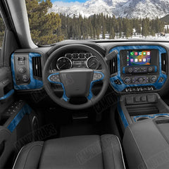 Realtree Fishing Blue Car Interior Skins