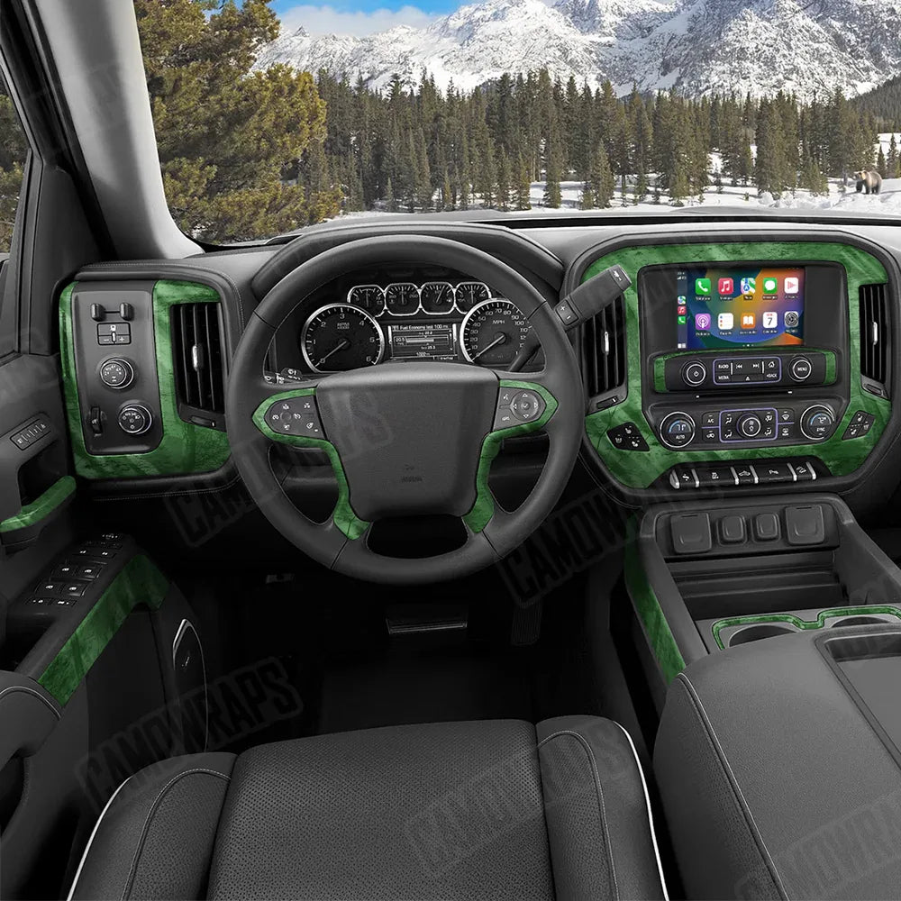 Realtree Fishing Green Car Interior Skins