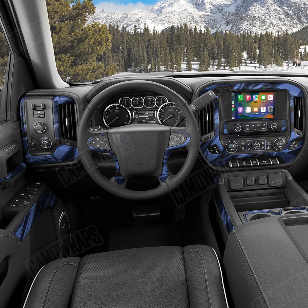 Sharp Blue Midnight Car Interior Skins