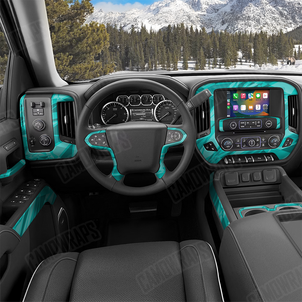 Sharp Elite Tiffany Blue Car Interior Skins