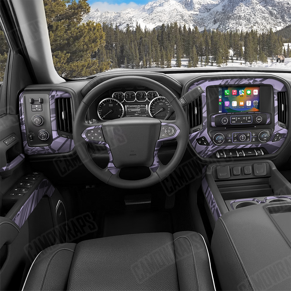 Sharp Lilac Car Interior Skins