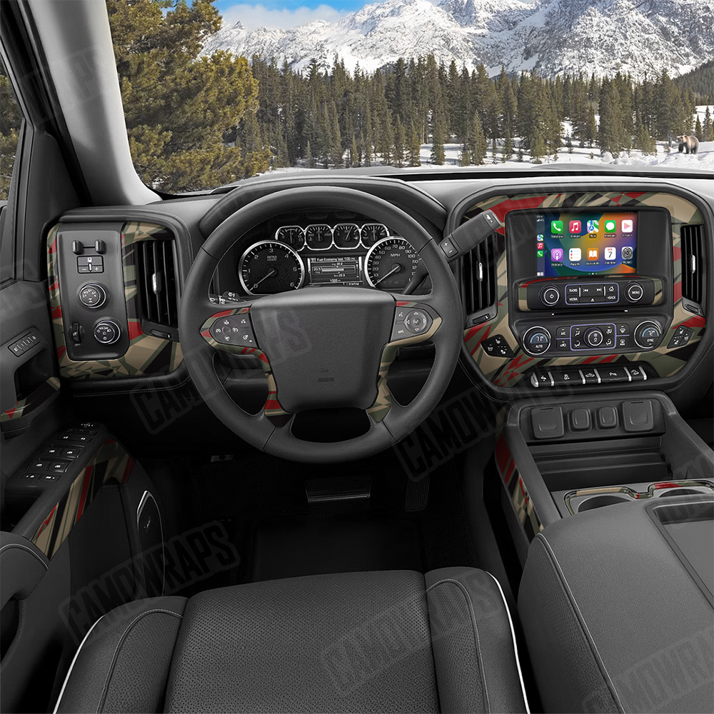 Sharp Militant Red Car Interior Skins