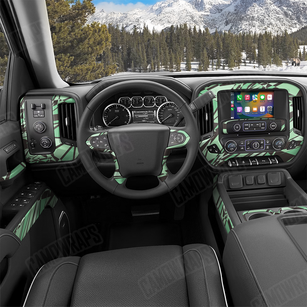 Sharp Mint Chocolate Chip Car Interior Skins