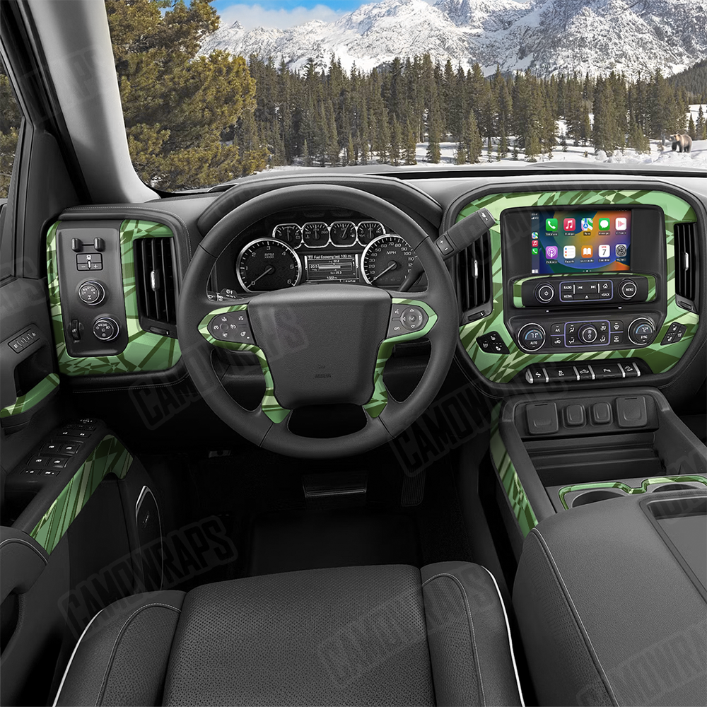 Sharp Pistachio Car Interior Skins