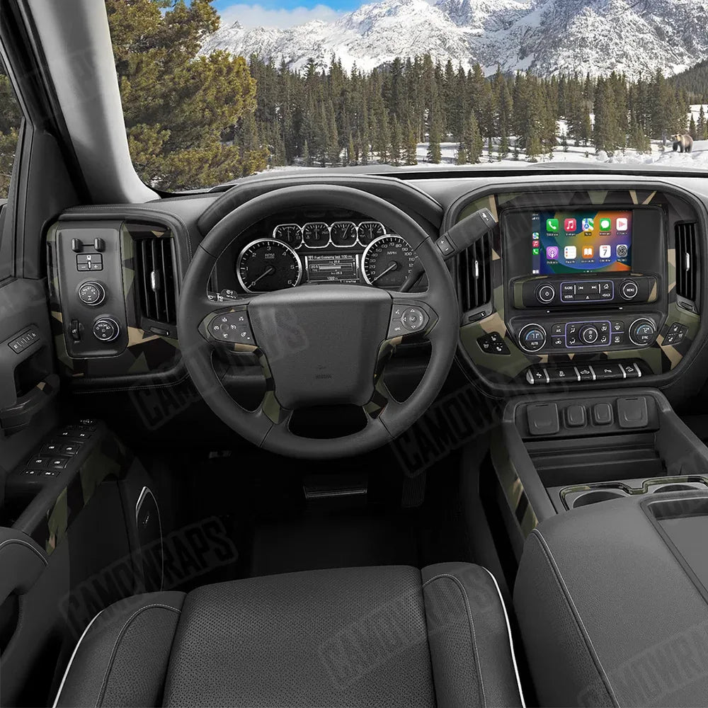 Shattered Militant Charcoal Car Interior Skins