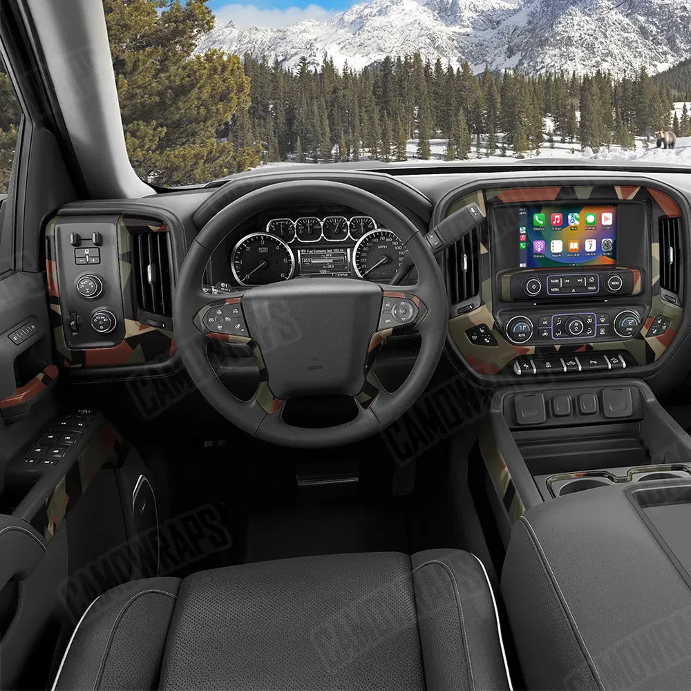 Shattered Militant Copper Car Interior Skins