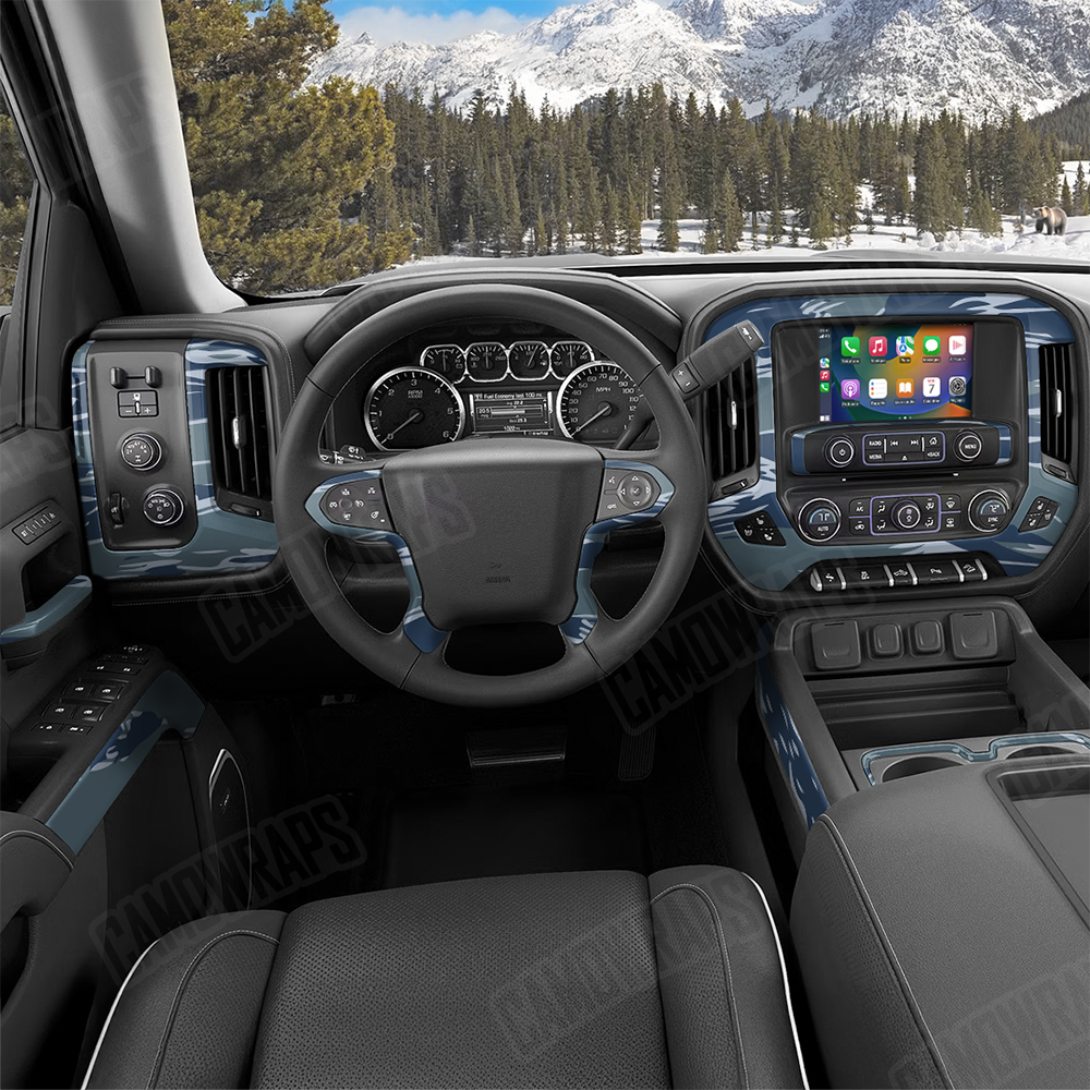 Shredded Navy Car Interior Skins