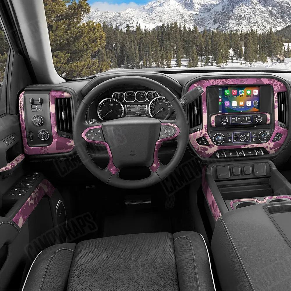 Tire Splatter Floral Car Interior Skins