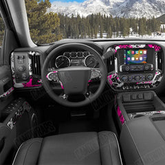 Tire Splatter Magenta Tiger Car Interior Skins