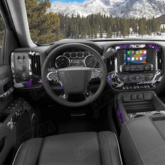 Tire Splatter Purple Tiger Car Interior Skins