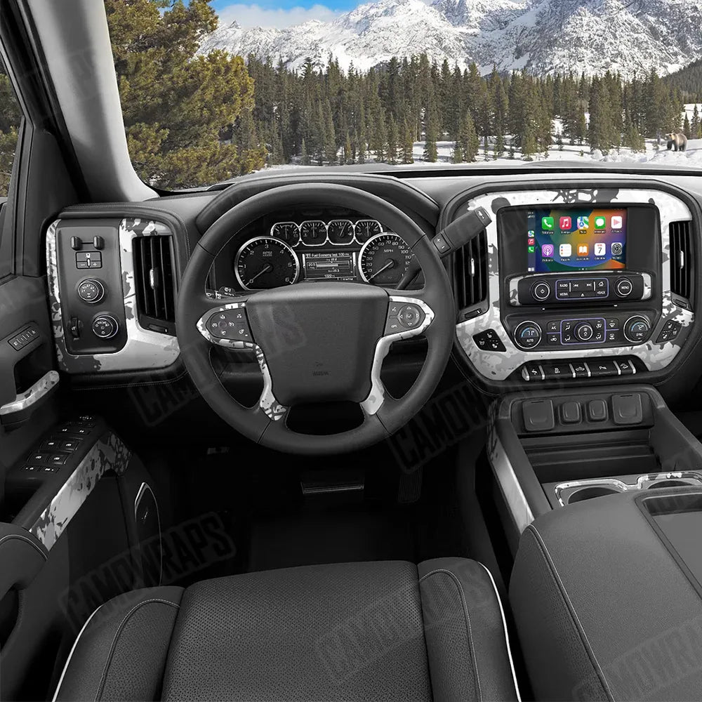 Tire Splatter Snow Car Interior Skins