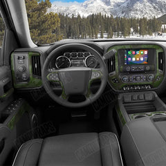 Treetop Army Dark Green Car Interior Skins