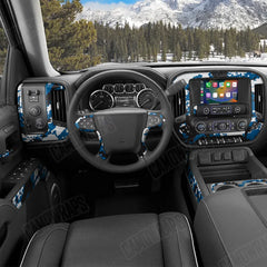 Treetop Blue Tiger Car Interior Skins