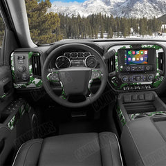 Treetop Green Tiger Car Interior Skins