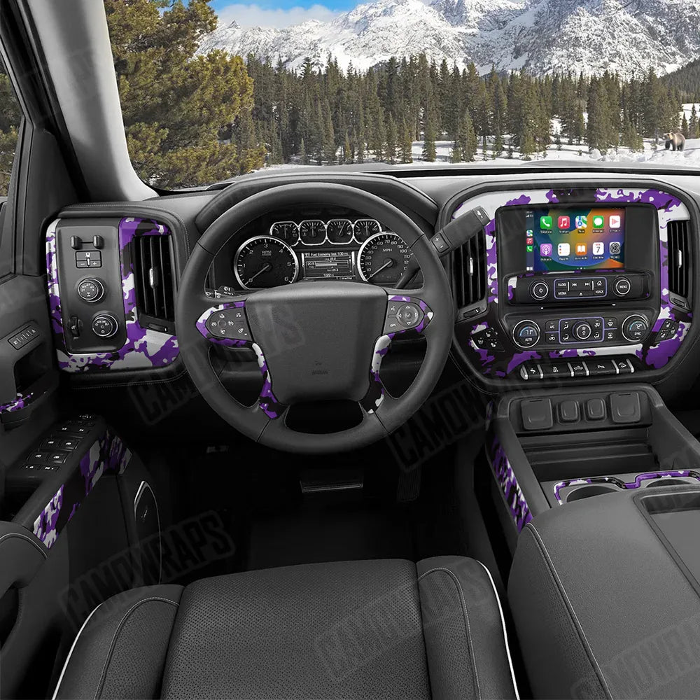 Treetop Purple Tiger Car Interior Skins