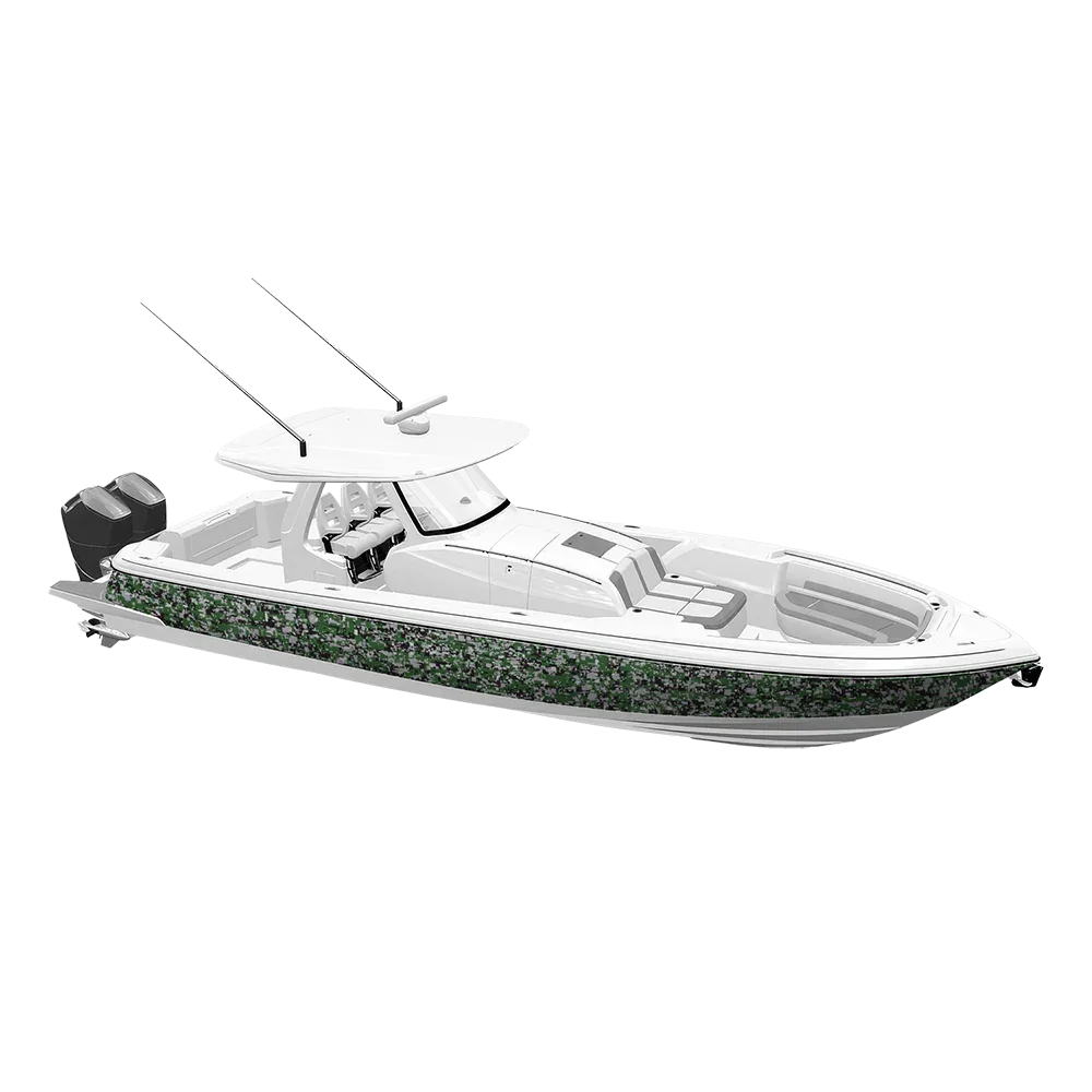 Digital Green Tiger Yacht Wraps