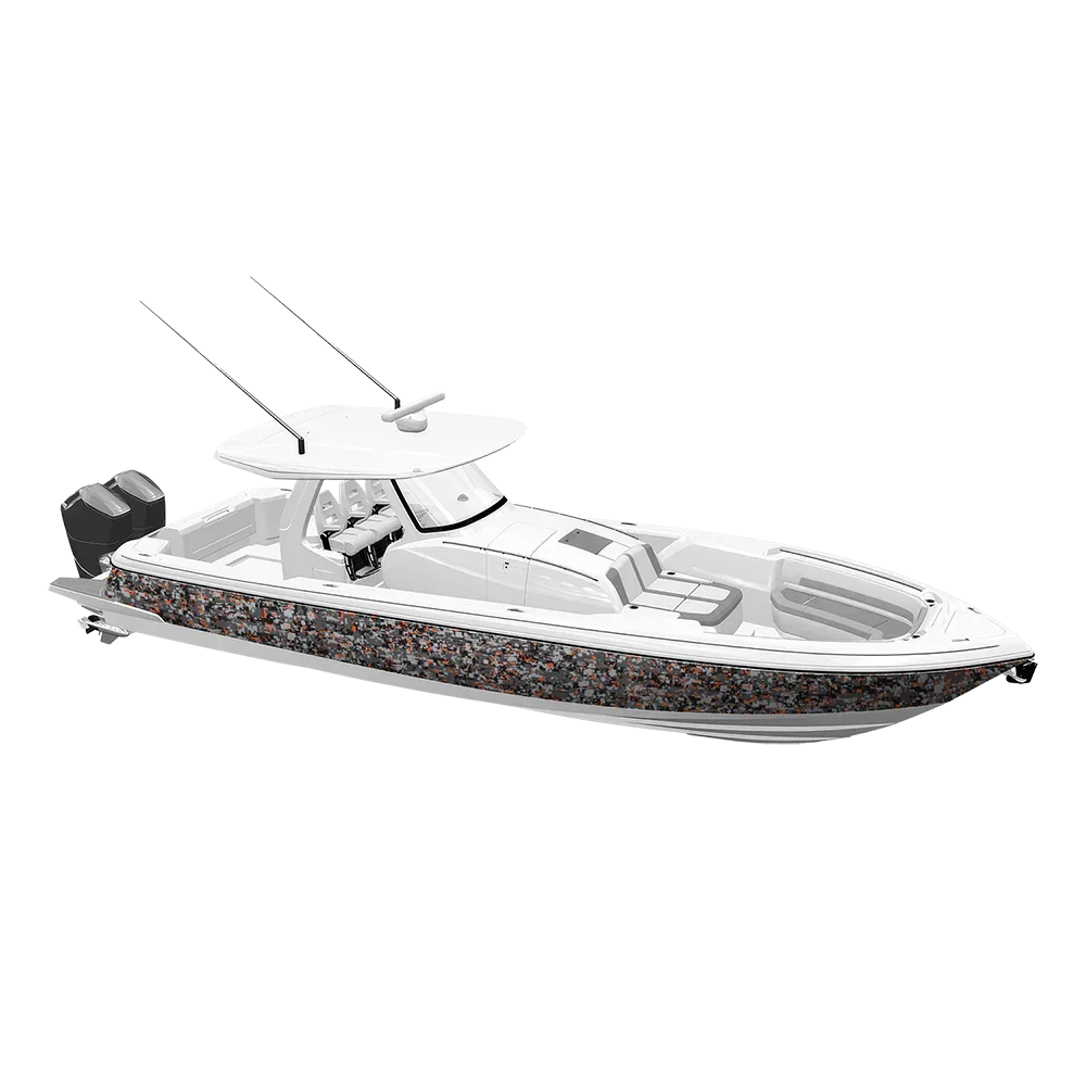 Digital Urban Orange Yacht Wraps