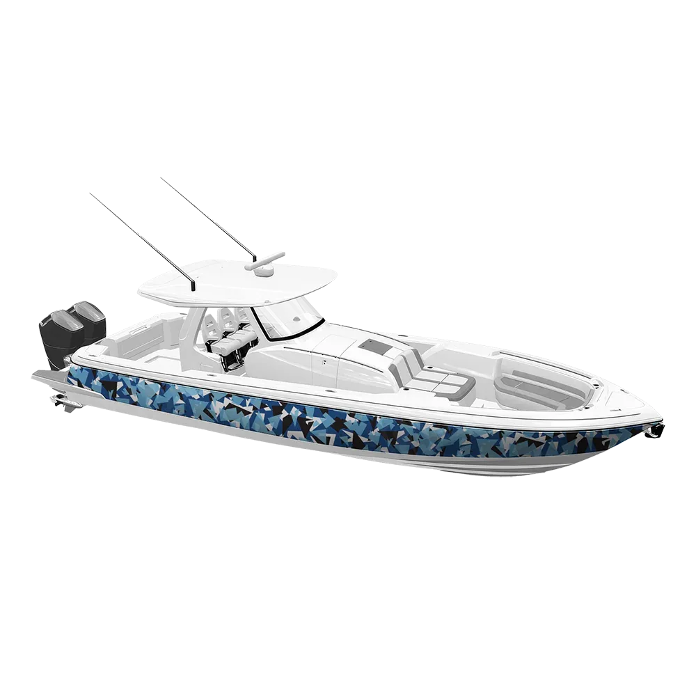 Shattered Baby Blue Yacht Wraps