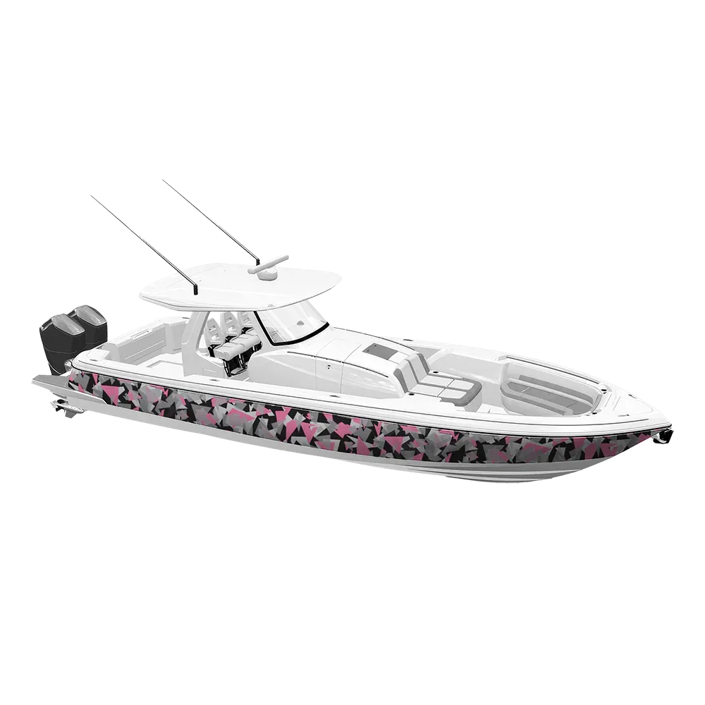 Shattered Pink Tiger Yacht Wraps