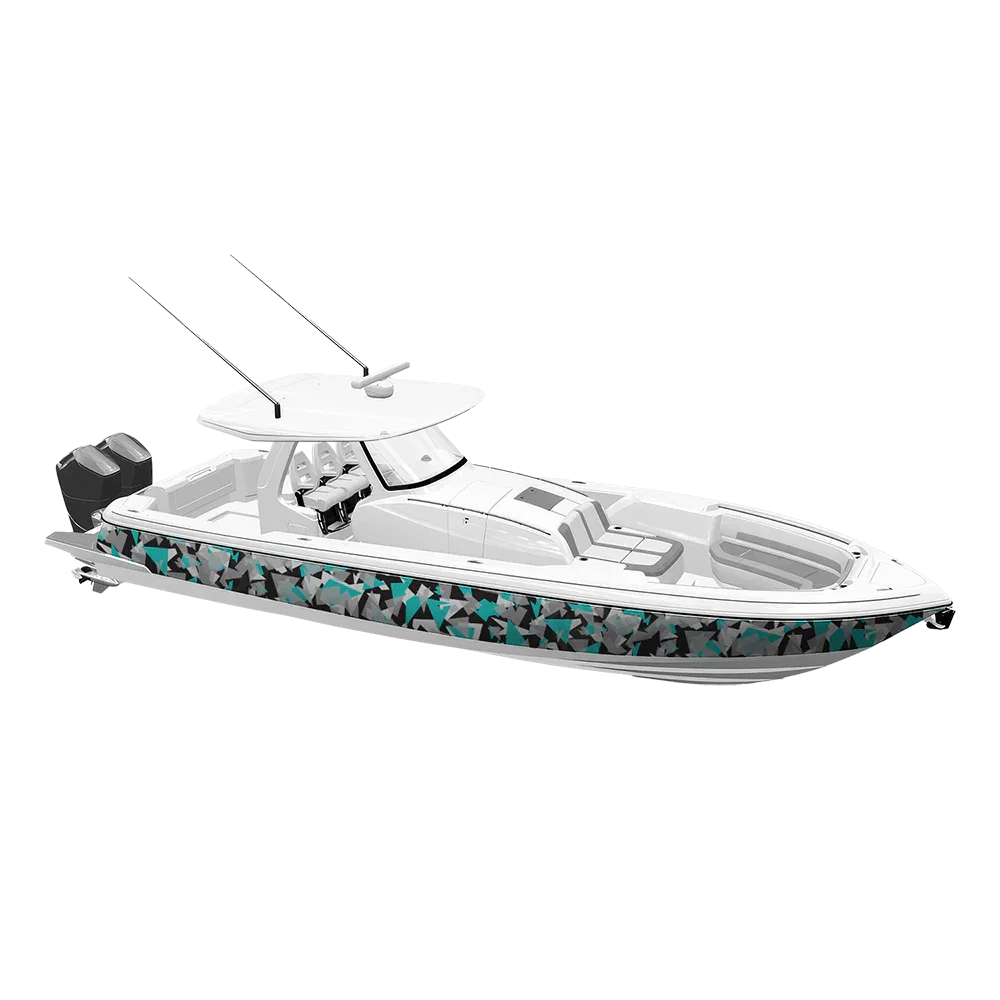 Shattered Tiffany Blue Tiger Yacht Wraps