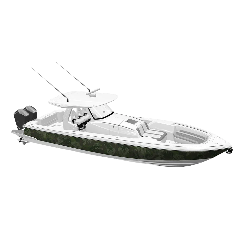 Tire Splatter Army Dark Green Yacht Wraps