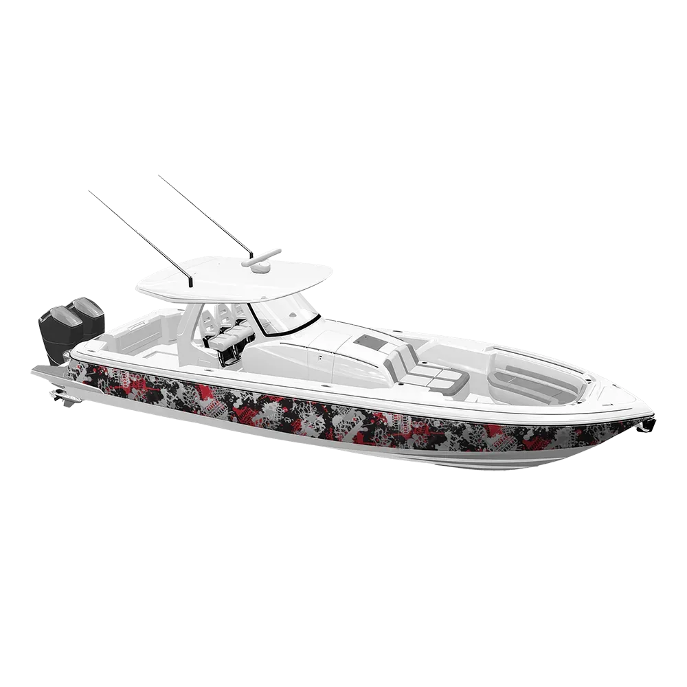 Tire Splatter Red Tiger Yacht Wraps