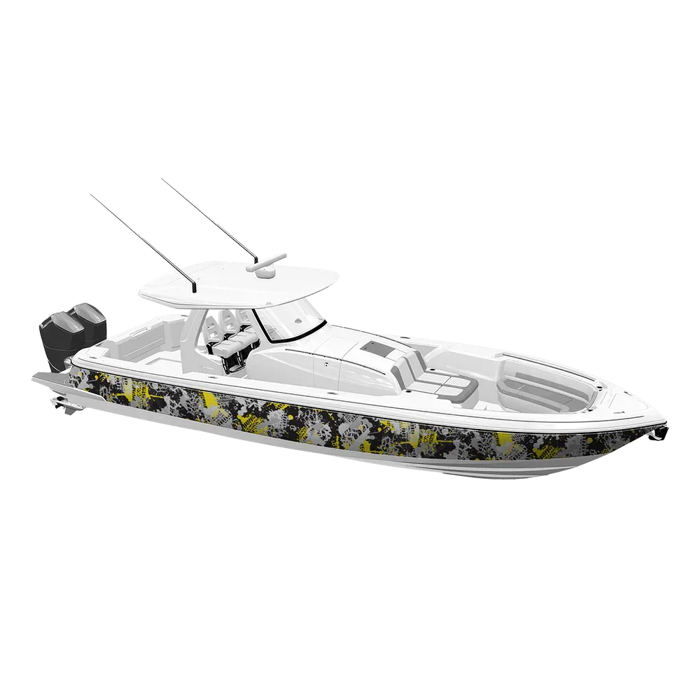 Tire Splatter Yellow Tiger Yacht Wraps