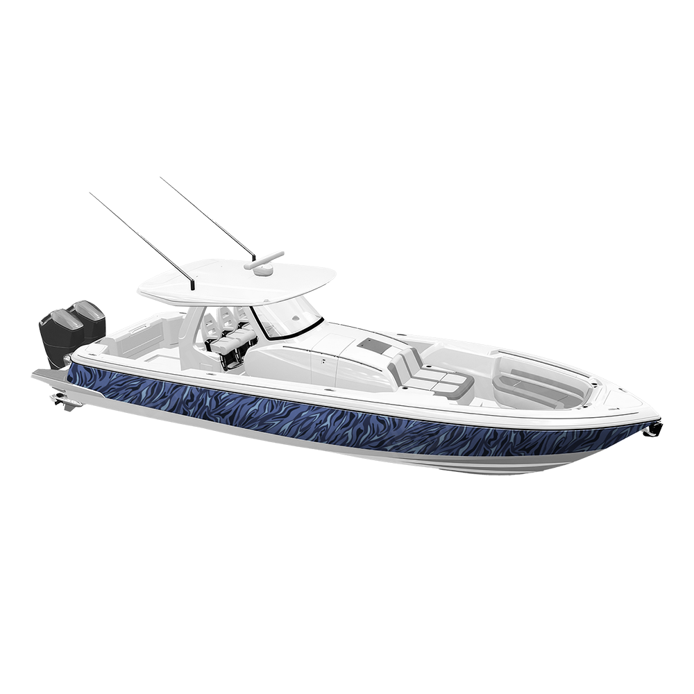 Fun Stripe Blue Urban Night Yacht Wraps