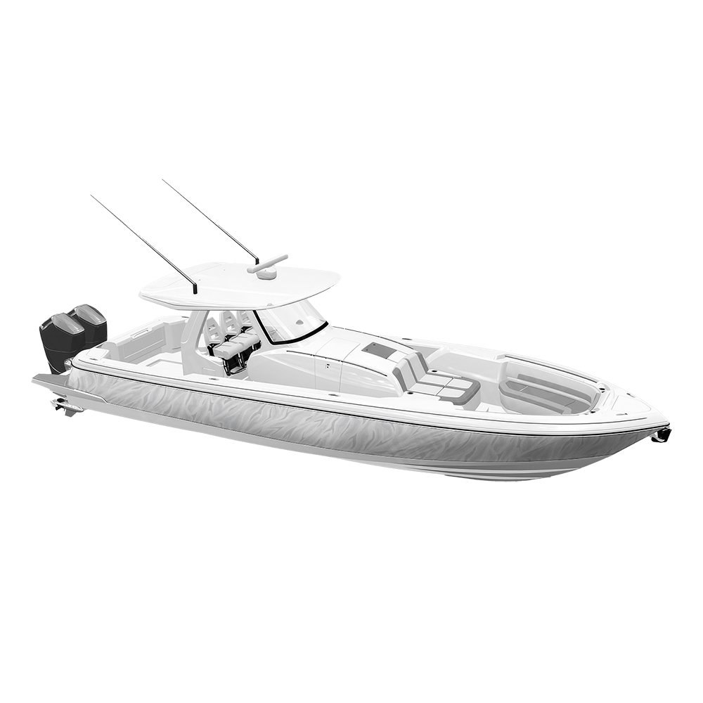Fun Stripe Elite White Yacht Wraps