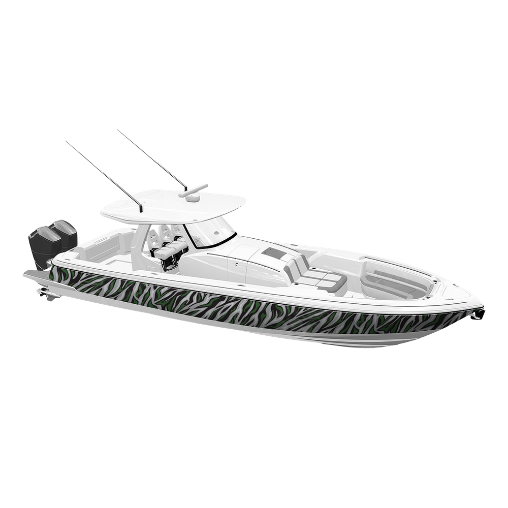 Fun Stripe Green Tiger Yacht Wraps