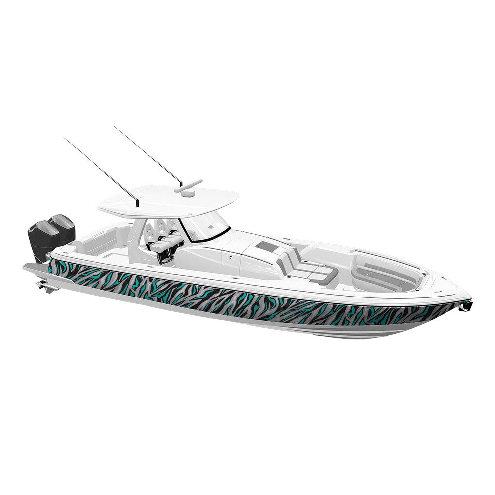 Fun Stripe Tiffany Blue Tiger Yacht Wraps