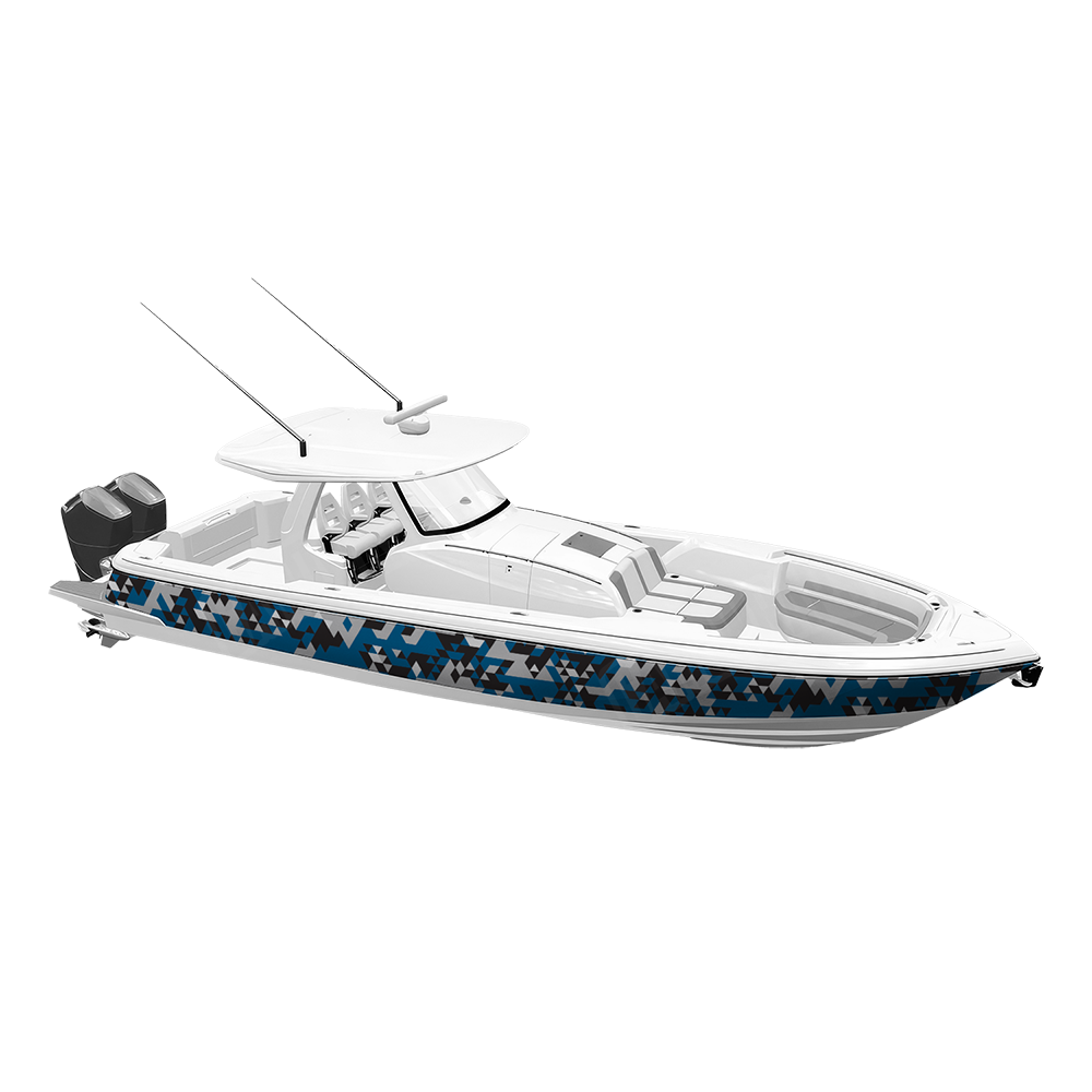 Triangle Blue Tiger Yacht Wraps