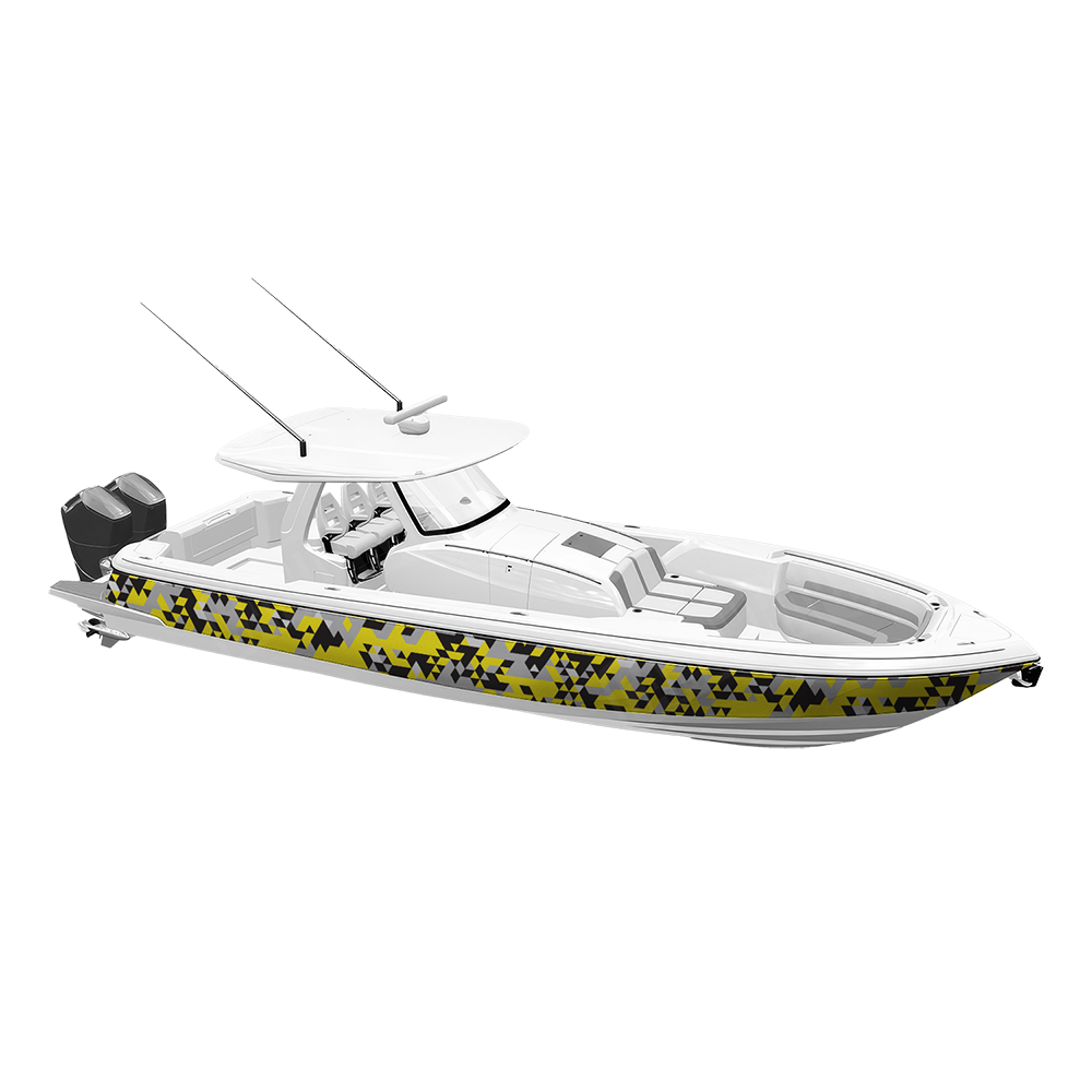 Triangle Yellow Tiger Yacht Wraps