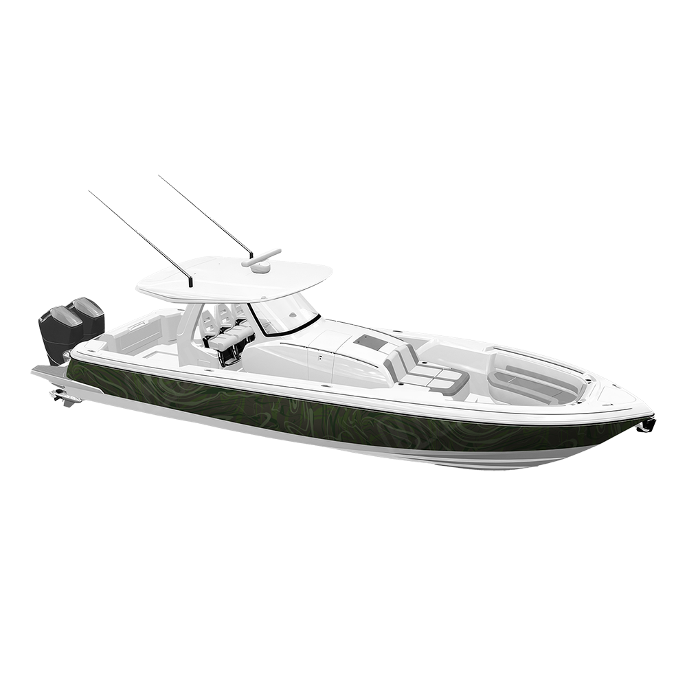 Liquid Smoke Army Dark Green Yacht Wraps