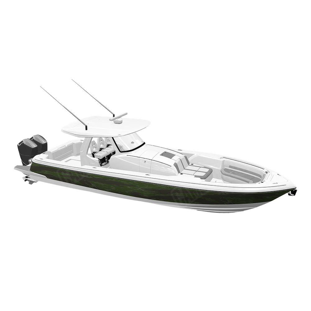 Shredded Army Dark Green Yacht Wraps