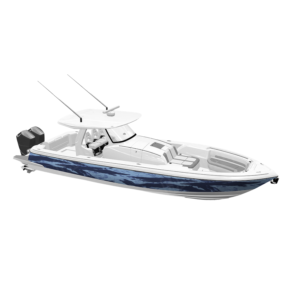 Shredded Blue Urban Night Yacht Wraps