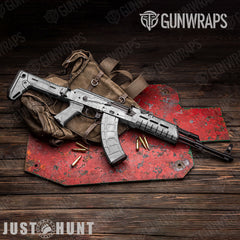 Just Hunt Deceptive Camo Whitened AK-47 Gun Skin Vinyl Wraps