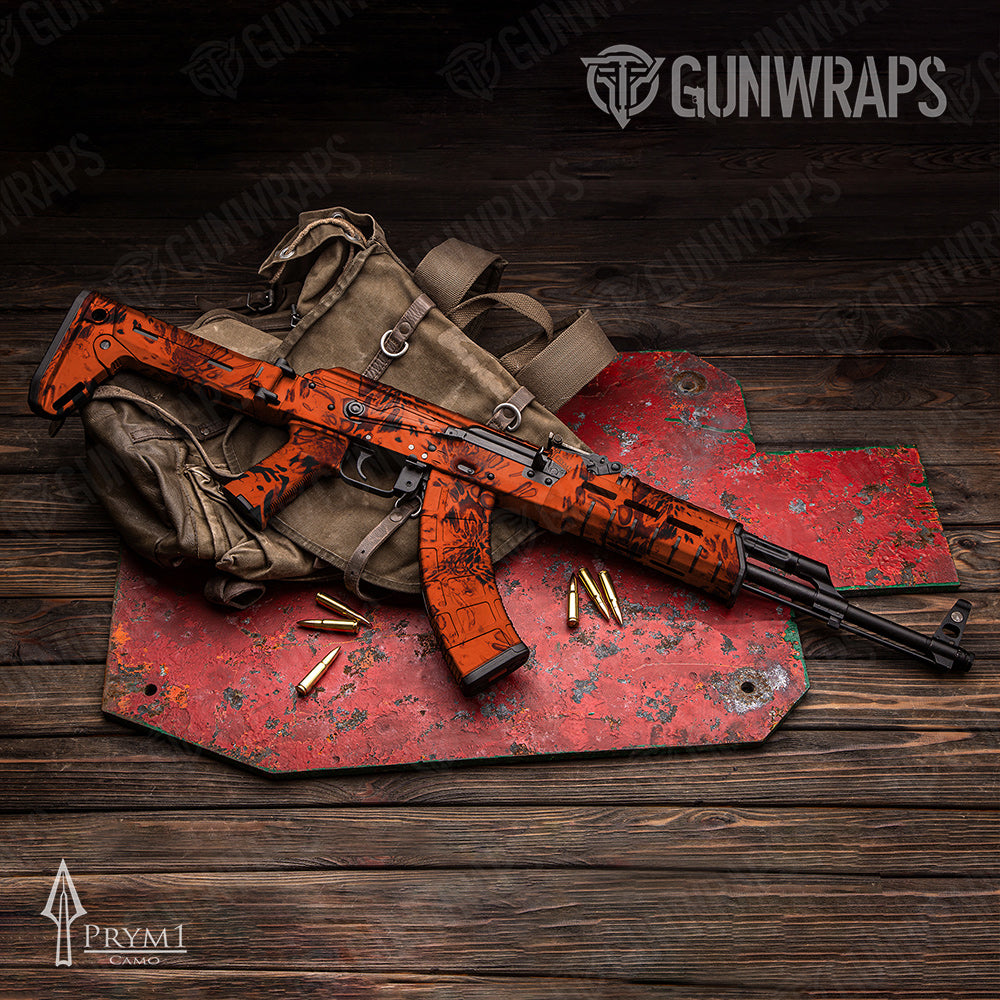 Prym1 Camo Blaze Orange AK-47 Gun Skin Vinyl Wraps
