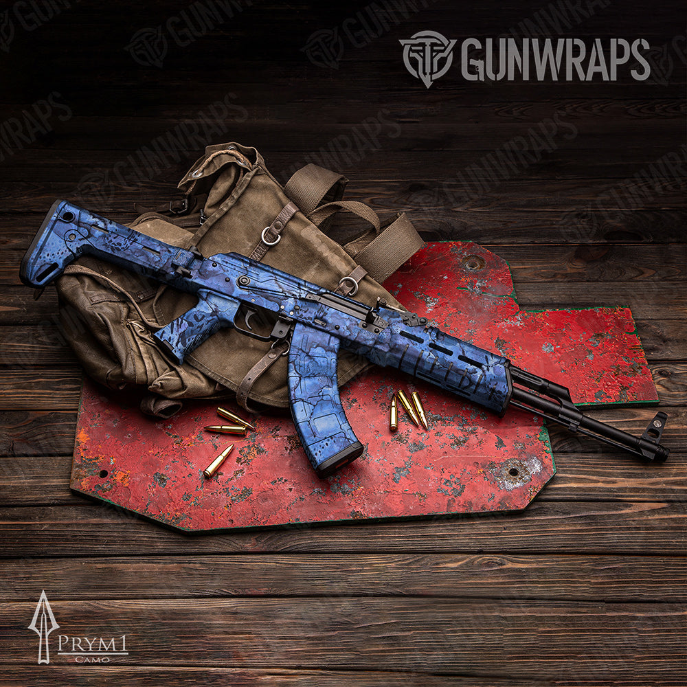 Prym1 Stream Blue AK-47 Gun Skin Vinyl Wraps