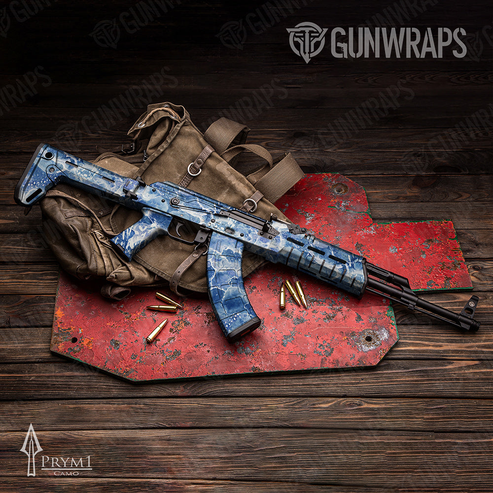 Prym1 Stream Inverted Blue AK-47 Gun Skin Vinyl Wraps