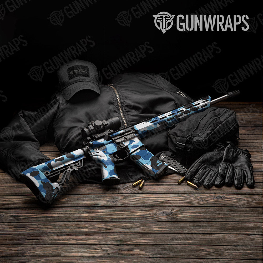 Bape Baby Blue AR-15 Gun Skin Vinyl Wraps