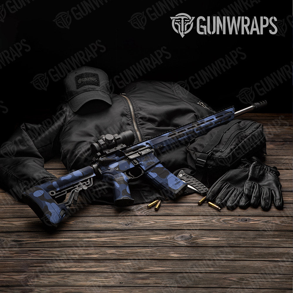 Bape Blue Midnight AR-15 Gun Skin Vinyl Wraps
