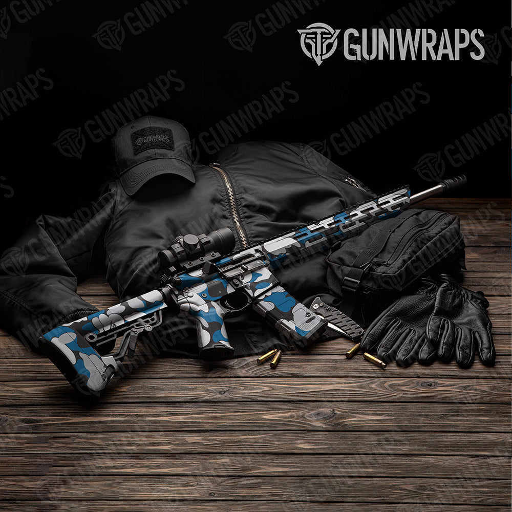 Bape Blue Tiger AR-15 Gun Skin Vinyl Wraps