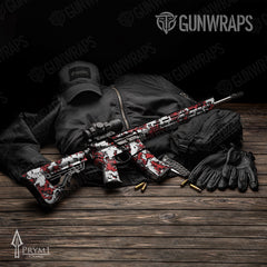 Prym1 Boulder Black Red White AR-15 Gun Skin Vinyl Wraps