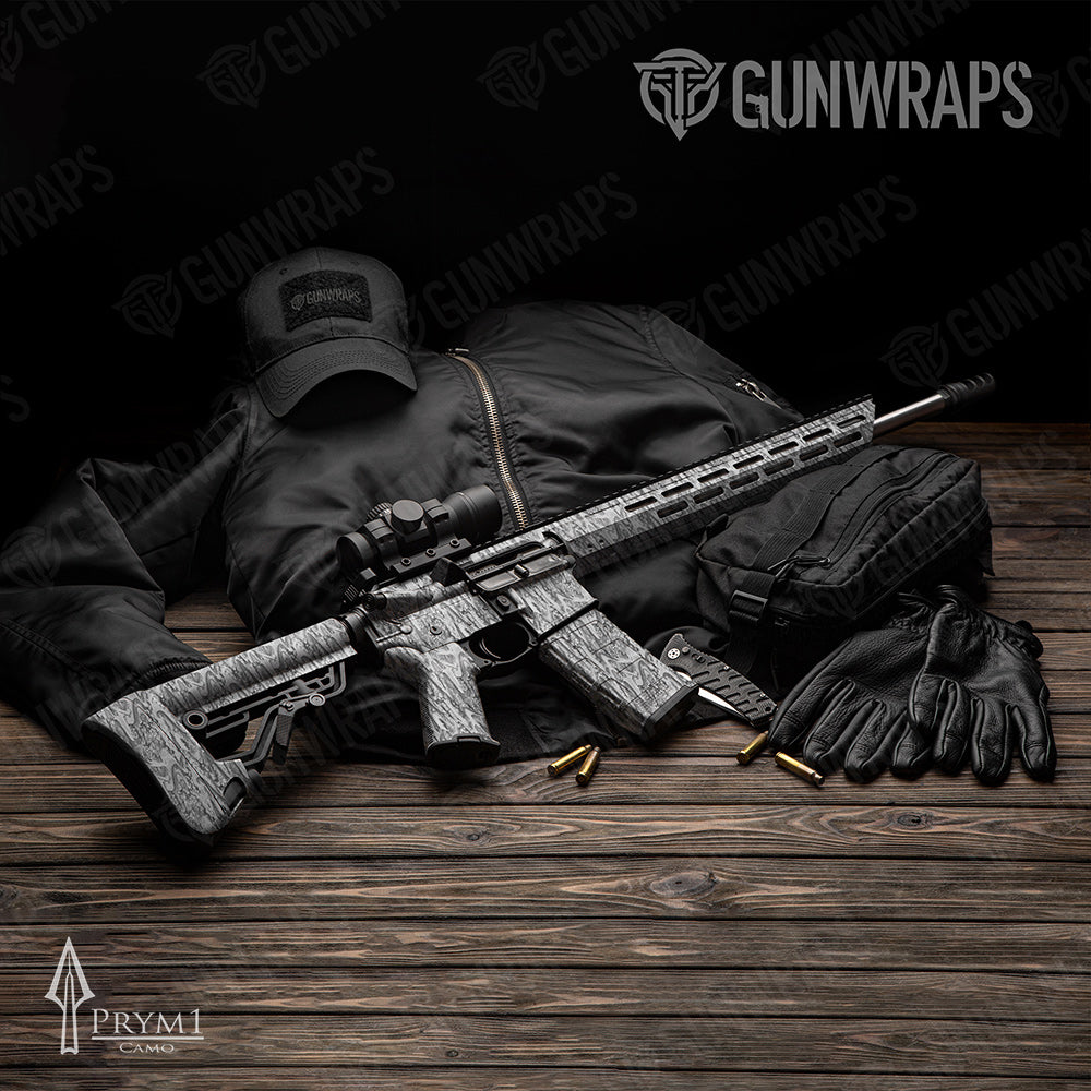 Prym1 Timber Hole Snow AR-15 Gun Skin Vinyl Wraps