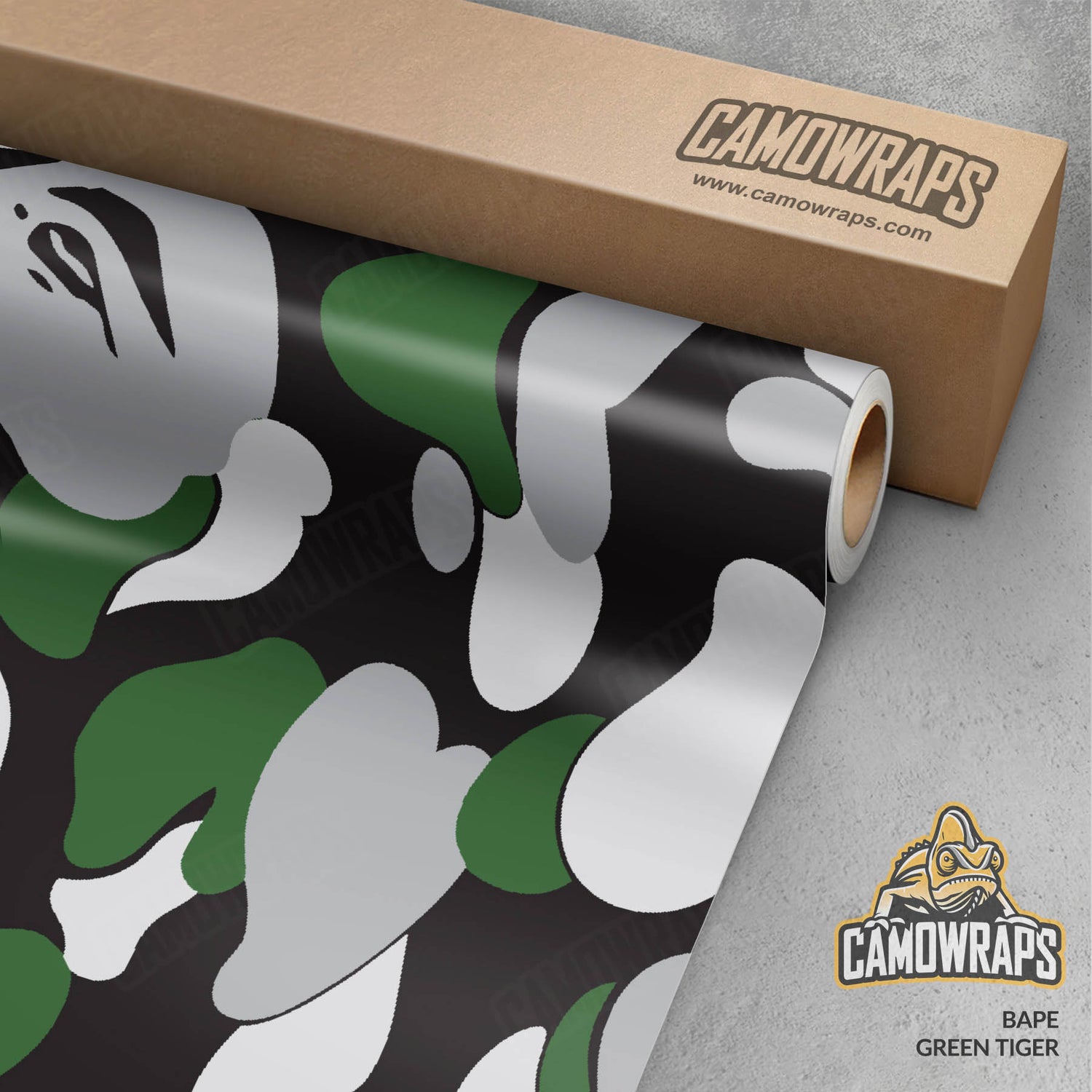 Bape Green Tiger Gun Skin Vinyl Wrap