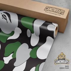 Bape Green Tiger Gun Skin Vinyl Wrap