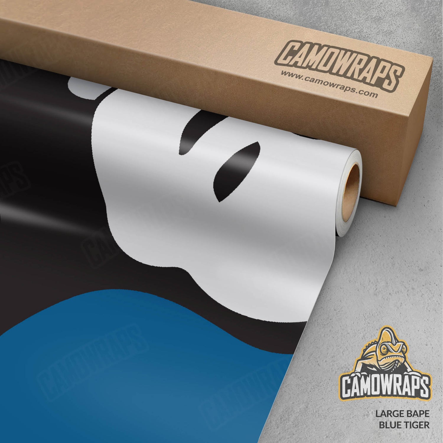 Bape Blue Tiger Gun Skin Vinyl Wrap