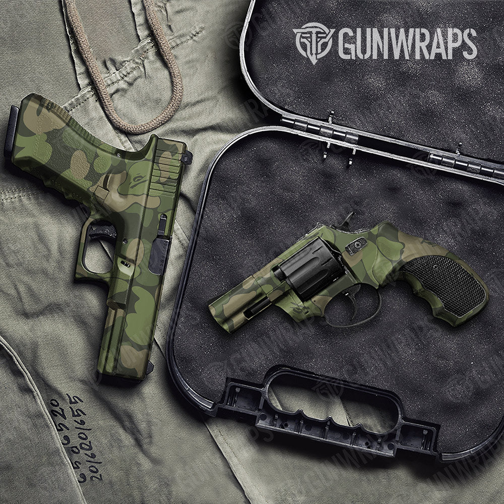 Bape Army Green Handgun Gun Skin Vinyl Wraps
