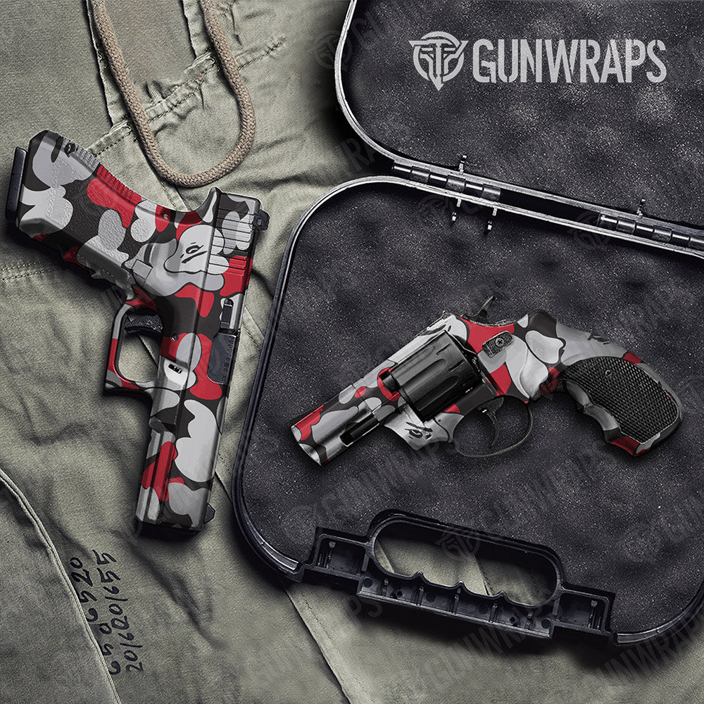 Bape Red Tiger Handgun Gun Skin Vinyl Wraps
